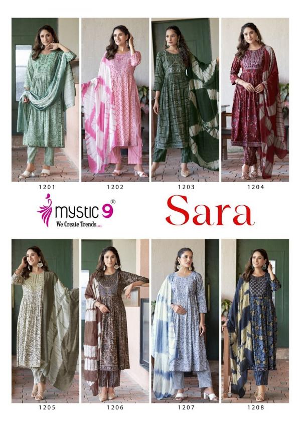 Mystic9 Sara Vol-12 – Nyra Cut Kurti With Pant Dupatta